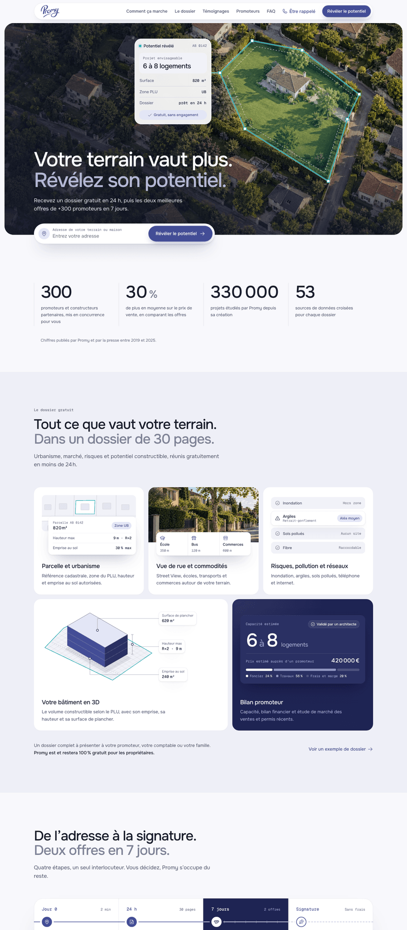 Promy — the landing page, full length